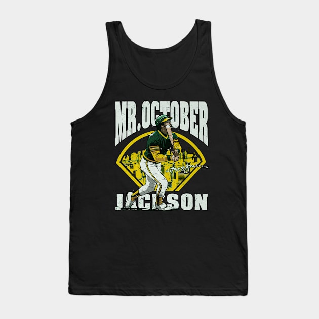 Reggie Jackson Oakland Mr. October Field Tank Top by Jesse Gorrell